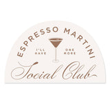 Espresso Martini Social Club Vinyl Sticker