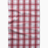 Candy Cane Plaid Tea Towel