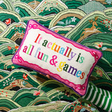 Fun And Games Needlepoint Pillow