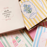 Set of 8 Striped Greeting Cards