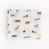 Organic Swaddle Single- Animal Crackers