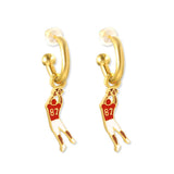 Kansas City Chiefs #87 Tight End Huggie Hoop Earrings