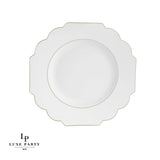 Scalloped Appetizer Plates- White