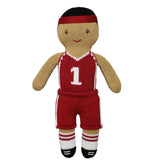 14" Basketball Player Knit Doll- Red/White