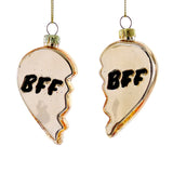 BFF Gold Hear Ornament- Set