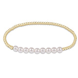 Classic Gold Beaded Bliss 2.5mm Bead Bracelet - 5mm pearl