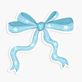 Blue Bow Vinyl Sticker