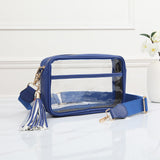 Blue Small Rectangular Clear Bag