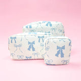 Blue Bow Cosmetic Bag