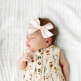 Satin Bow Headband- Blush