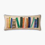 Book Club Embroidered Lumbar Pillow