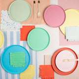 Large Round Eco Plates- Bright Mix