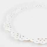 Broderie Anglaise Lace White Dinner Plates