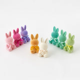 Flocked Sitting Bunny - Medium