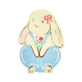 Bunnies in the Garden Overalls Bunny Large Napkins