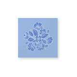 BELLE BLUE ELEGANT FLORAL COCKTAIL NAPKINS