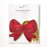 Gold & Red Bow Gift Tags