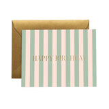 Cabana Stripe Birthday Card