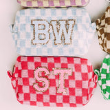 Checkered Mini Makeup Bag