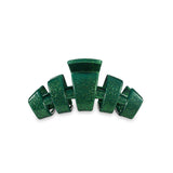 Teleties Classic Tiny Hair Clip- Green Glitter