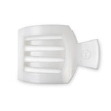 Teleties Medium Flat Square Clip- Coconut White