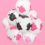 Pink Cow Print Balloons