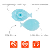 Silicone Mini Fish Scrub/ Cradle Cap Brush