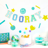 Custom Paper Patch  Letter Garland Kit- Blue/Green