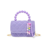 Pearl Handle Message Charm Handbag for Kids