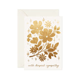 Deepest Sympathy Gold Foil Card