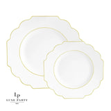 Scalloped Dinner Plates- White