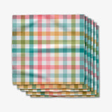 Easter Parade Plaid Dinner Napkin Set