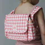 Convertible Doll's Nappy Bag Set - Pink Gingham