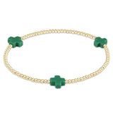 Small Signature Cross Gold Pattern Bracelet 2mm