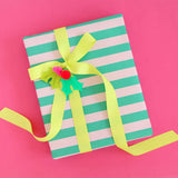 Emerald Stripe Wrapping Sheet