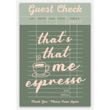 Espresso Guest Check Sticker