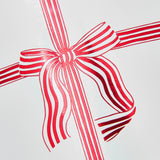 Peppermint Stripe Bows Christmas Wrapping Paper