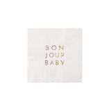 BONJOUR BABY BLANC WHITE COCKTAIL NAPKINS