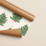 Christmas Tree Toffee Stripe Double Sided Wrap | Flat Sheet