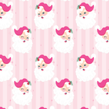 Christmas Pink Retro Santa Wrapping Paper - Roll of 3 Sheets