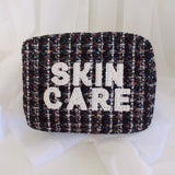 Skincare XL Tweed Bag- Black Plaid