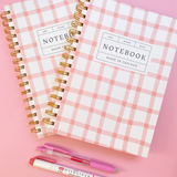 Pink Checkered Notebook