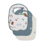 Cotton Muslin Classic Bibs 3 pack- Farmyard