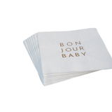 BONJOUR BABY BLANC WHITE COCKTAIL NAPKINS