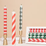 Festive Stripe Table Candles