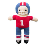 12" Football Player Knit Doll- Red/Royal Blue