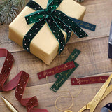 Gift Tags & Velvet Ribbon Christmas Gift Wrap Set