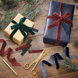 Gift Tags & Velvet Ribbon Christmas Gift Wrap Set