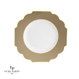 Scalloped Appetizer Plates- Gold