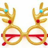 Gold Reindeer Glasses